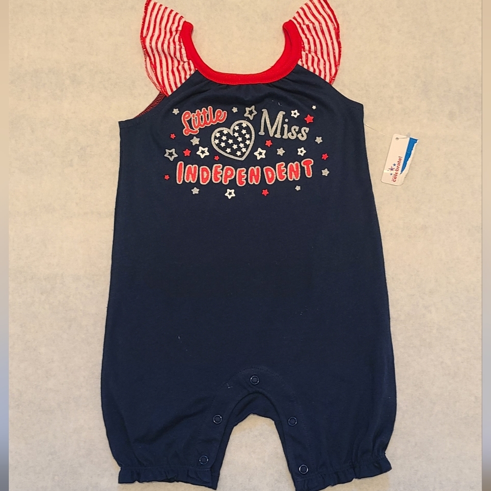 NWT "Little Miss Independent" one piece footless romper